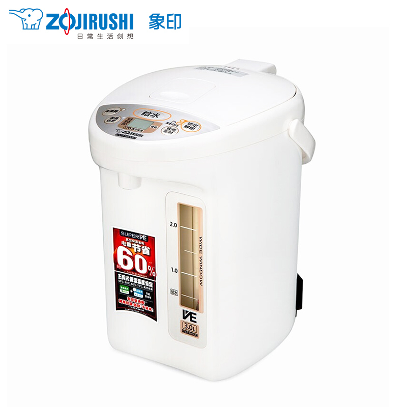 象印(ZO JIRUSHI)电热水瓶CV-TYH30C日本进口温控器按键式电热水瓶家用真空保温烧水电热水壶 3L 防干烧