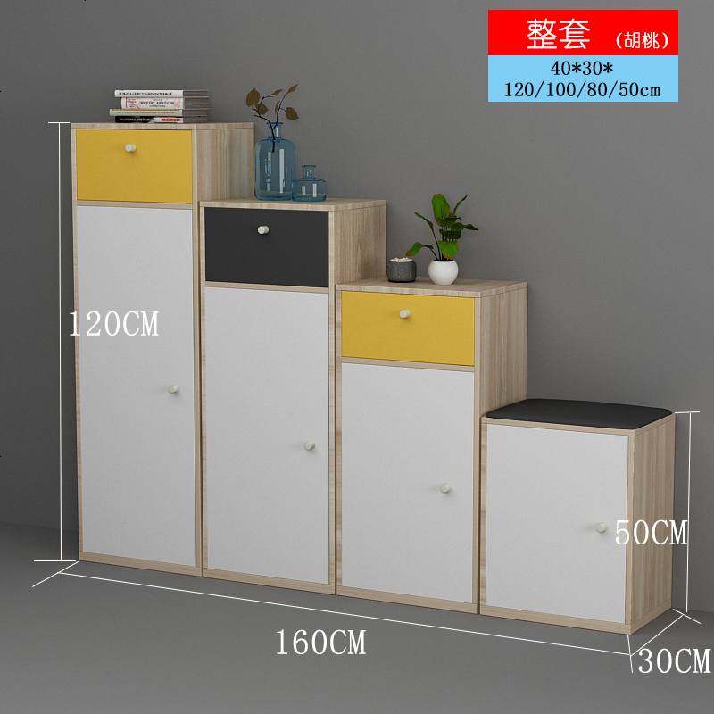 鞋柜收纳家用放在家客厅经济型实木带省空间小鞋架窄款高清大图
