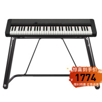 Casio卡西欧CT-S1冰淇淋电子琴小仙琴便携式61键简易 CT-S1黑色单机+U琴架+琴包+X琴凳