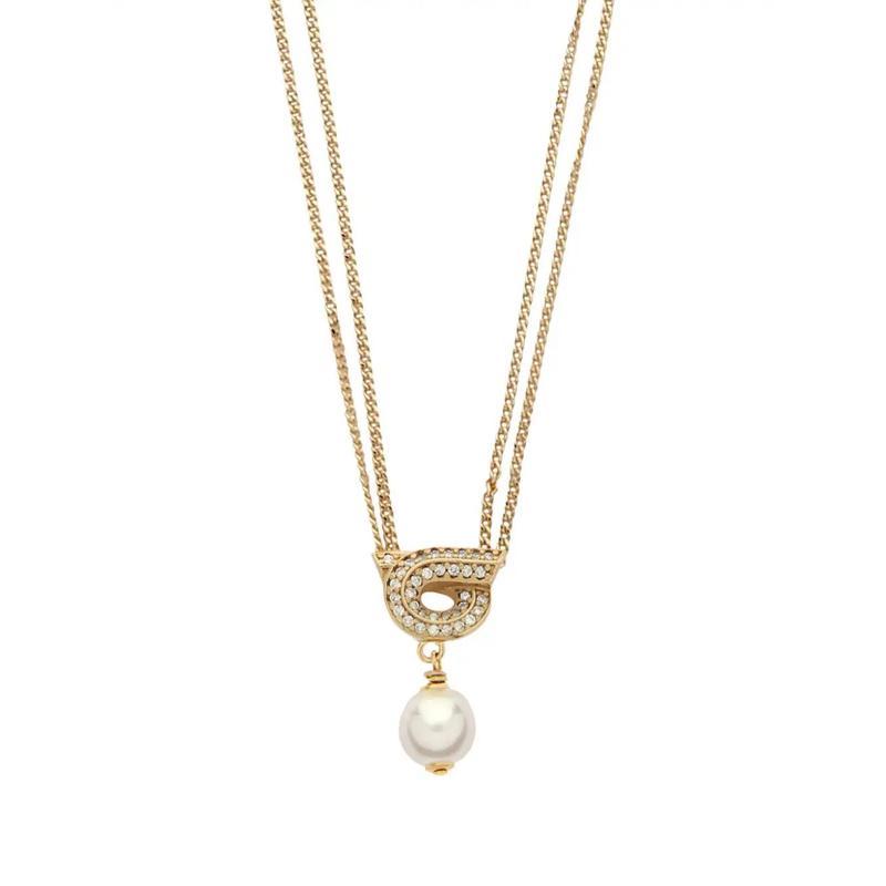 萨瓦托·菲拉格慕(Salvatore Ferragamo)女式项链金属设计精致复古百搭时尚简约优雅装饰