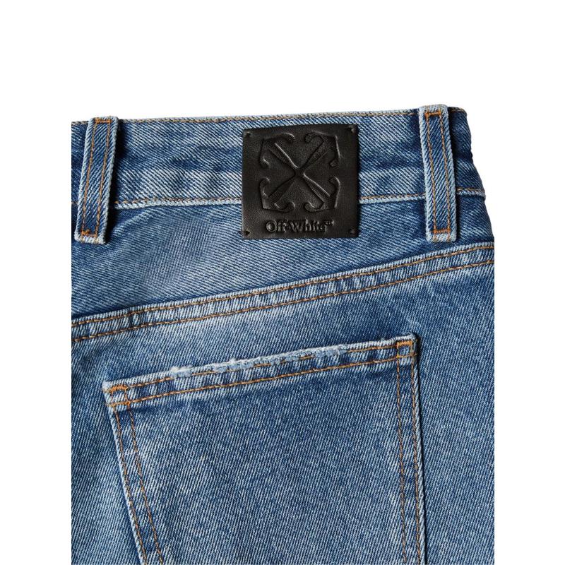 Off-White女士牛仔裤 奢侈品服饰OWYA061F23DEN001-4500经典款喇叭牛仔裤高清大图