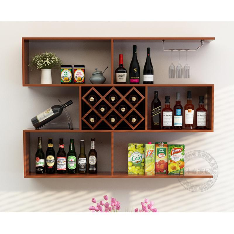 酒柜吊柜壁挂闪电客墙壁红酒架置物架简约壁柜储物柜挂柜餐厅订做