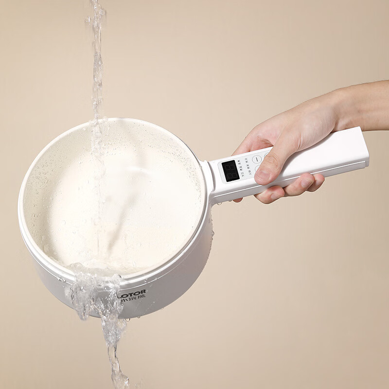 小浣熊 电煮锅宿舍学生家用多功能蒸煮一体小型电锅1-2-3人电热锅 XHX-A28电煮锅-白色高清大图