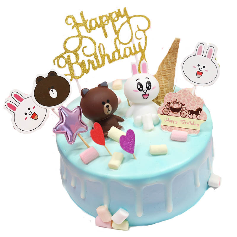 12寸布朗熊生日蛋糕全国同城配送上海苏州南京武汉北京厦门蛋糕店上门