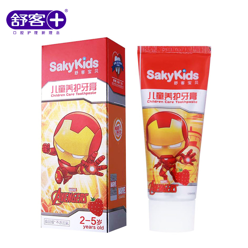 舒客宝贝(sakykids)舒客儿童护理养护牙膏(草莓味)2-5岁儿童60克健齿养护颜色随机