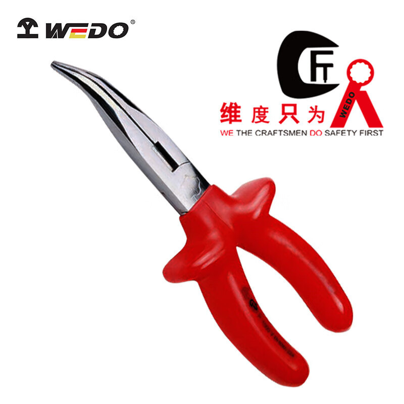 WEDO/维度 绝缘浸塑德式弯嘴钳 IN505A-06 6“ 1把