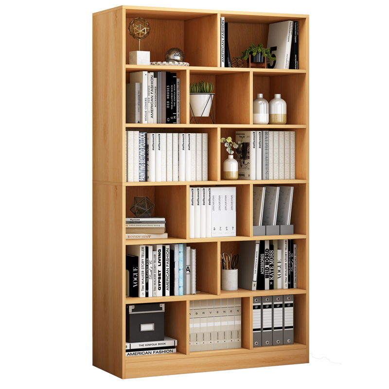书柜置物架ciaa学生木色落地客厅组合书橱书房柜子简约现代家用书架