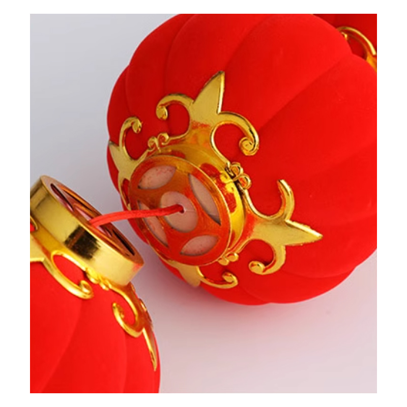 锦瑞星 植绒小灯笼 30#5连 /个高清大图