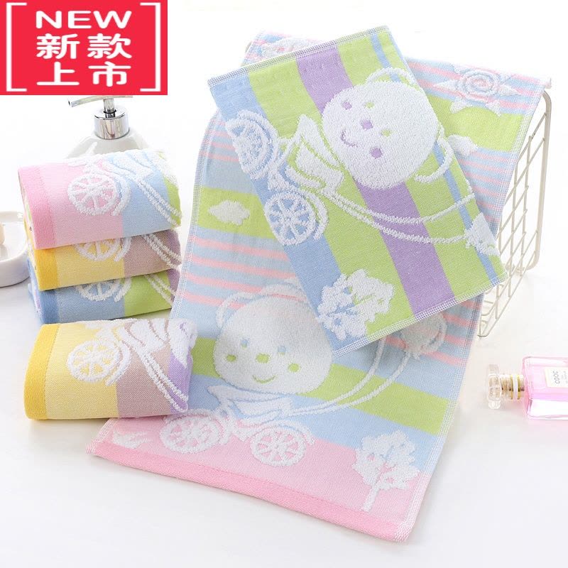 可莉允纱布童巾儿童毛巾小长方形卡通小毛巾小学生日用洗脸吸水柔软图片