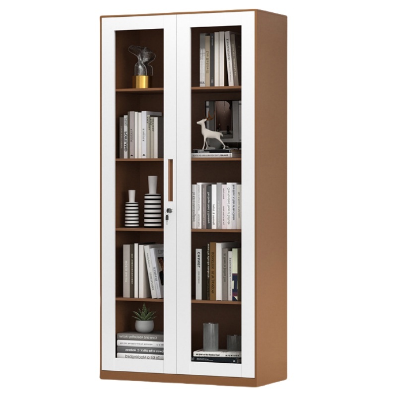 凌迪星咖色通玻对开柜900*400*1850mm台高清大图