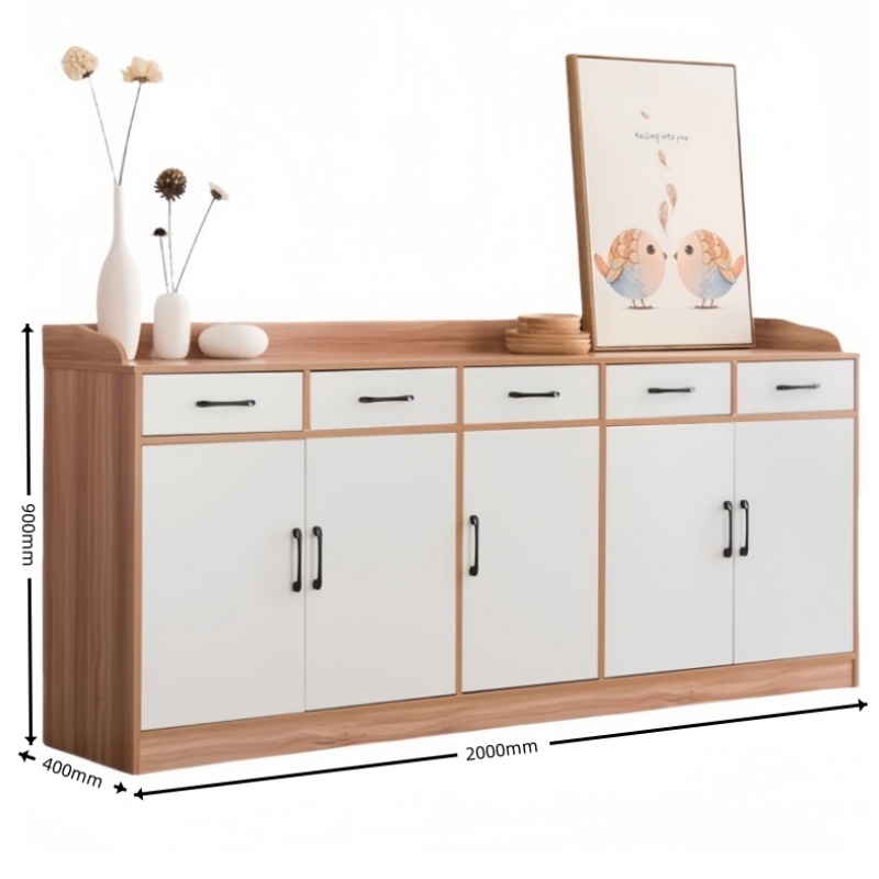 攸形茶水柜五门2000*400*900mm台高清大图