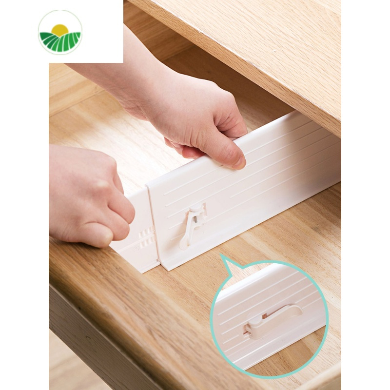 三维工匠可伸缩抽屉收纳分隔板多功能家用塑料衣柜隔断分割挡板整理器