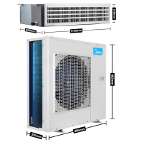 美的(midea)3匹 家用中央空调 定频 一拖一 冷暖型 风管机 KFR-72T2W/D-TR(E3)