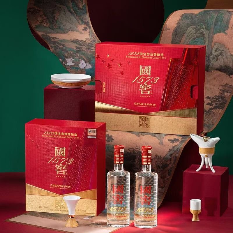 泸州老窖 52度国窖1573神瑞抱珠礼盒 500ml*2瓶礼盒装 浓香型白酒高清大图