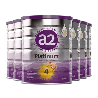 6罐装 | 澳洲a2 Platinum 白金版 较大幼儿配方奶粉 4段 (4岁以上)900g