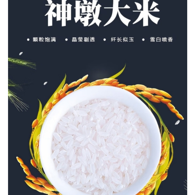 神墩庐江香米 绿色食品当季新 一级有机大米5kg/袋
