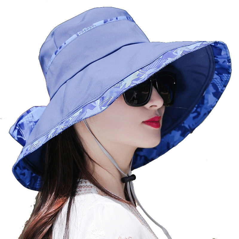 太阳帽子女款夏季防晒线闪电客百搭中年渔夫帽遮脸大沿女士遮阳帽