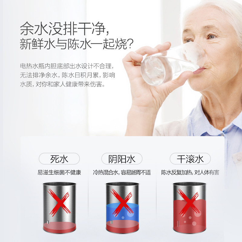 美的(Midea)电热水瓶5L五段控温防干烧热水壶智能电水壶304不锈钢水壶热水瓶电水壶双层烧水壶PF708c-50T高清大图