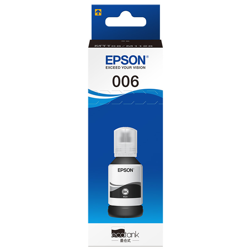 爱普生(EPSON)006黑色墨水瓶(适用Epson M1108/M1128)