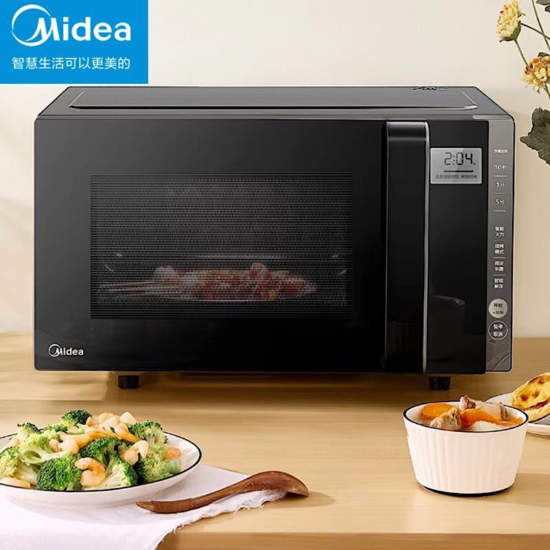 美的(Midea)变频家用微波炉光波烧烤炉 微波炉一体机 湿度感应 900W微烤一体23升(ZMD安心系列) PC23W