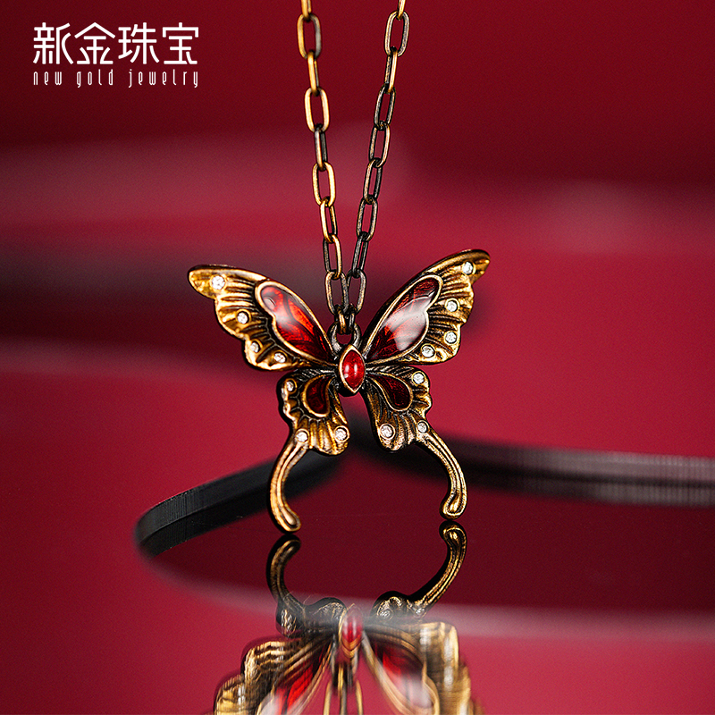 新金珠宝 黄金手链999足金女首饰足金电黑黄金手链高清大图