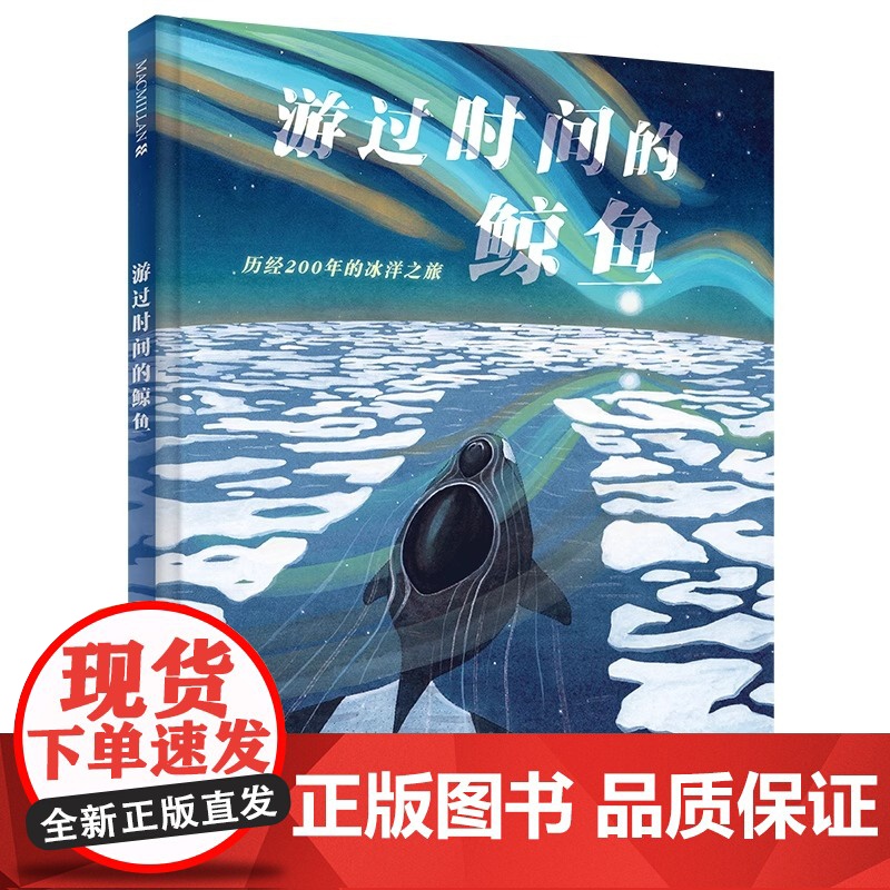 游过时间的鲸鱼 3-6-8岁给孩子的自然和生命教育绘本诉说生命的坚韧与珍贵2023年美国科学教师协会“优秀青少年科普图书高清大图