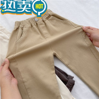 绿彩虹光[镇店之宝]儿童加绒裤男童裤子女童春秋长裤宝宝工装裤秋冬季款
