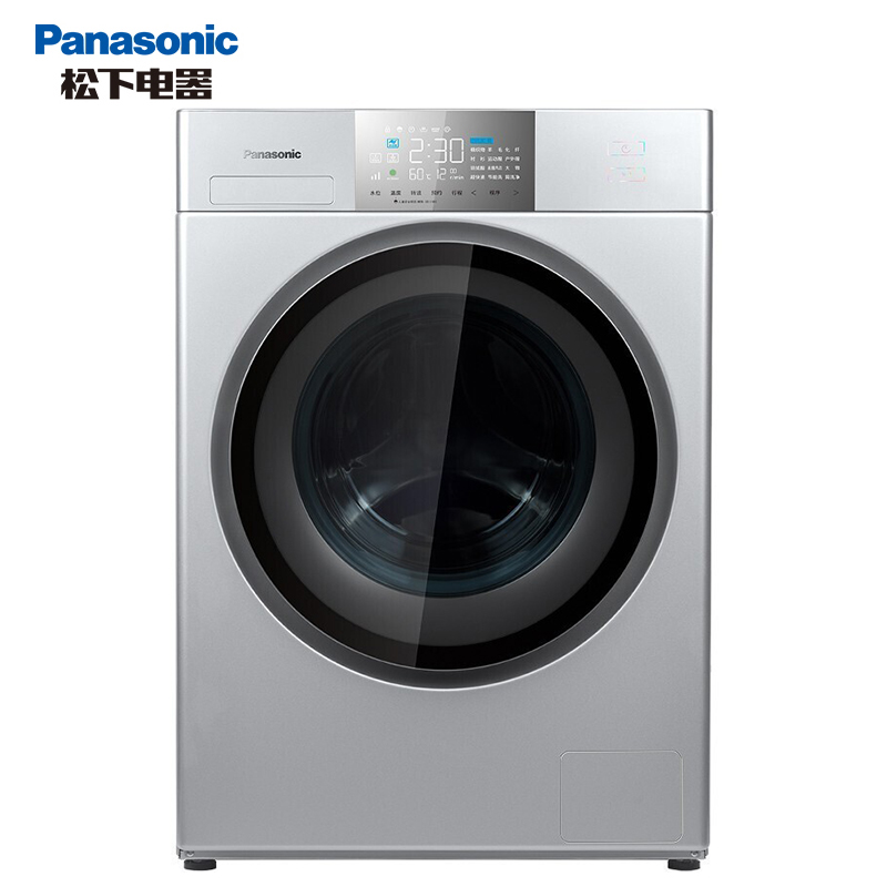 松下(Panasonic) 滚筒洗衣机 10公斤 XQG100-E1V8 光动银 95高温除菌