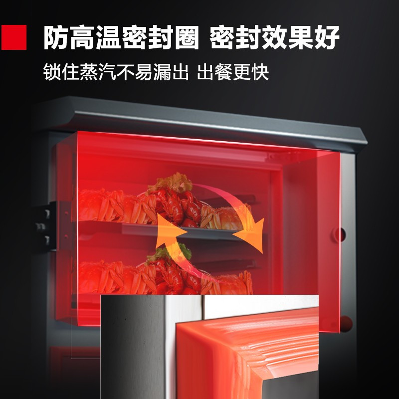 德玛仕DEMASHI双门三门12盘商用蒸饭柜食堂蒸柜蒸饭车海鲜电蒸箱蒸包炉器蒸饭机全自动蒸饭箱ZFG-12G-3