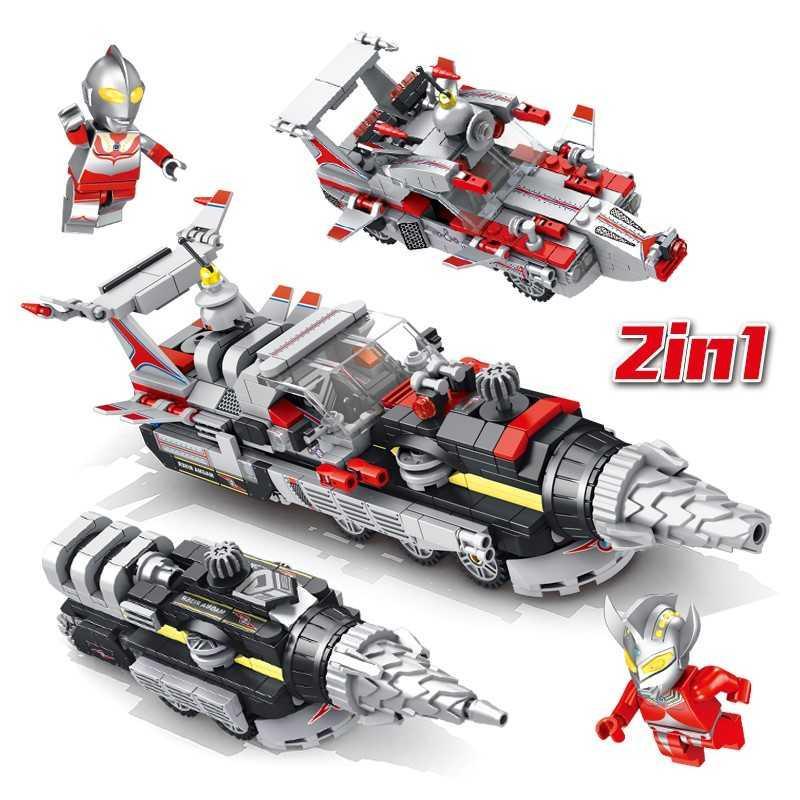 a新年积木男孩子拼装儿童玩具6-7-10周岁生日奥特曼 奥特曼zat基地