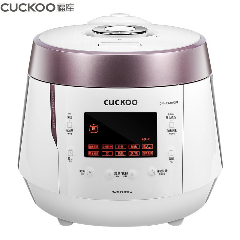 福库(CUCKOO)电饭煲CRP-PK1077FP 韩国原装进口 合金内胆高压电饭锅 5L 粉色