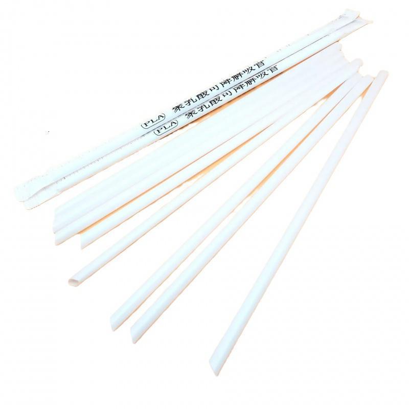 乐享一次性吸管食品级PLA直管尖头200支直径8mm8*230mm白色LX-YCX-0004单位:件