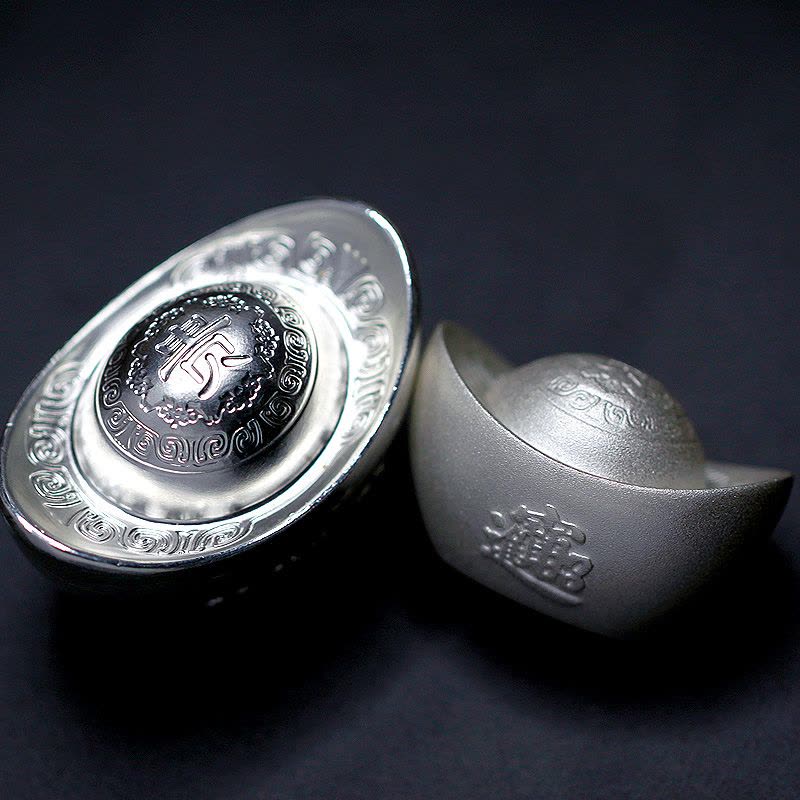 素竹 足银白银投资银条 100/200克磨砂实心银元宝 收藏可回购 工厂直供图片