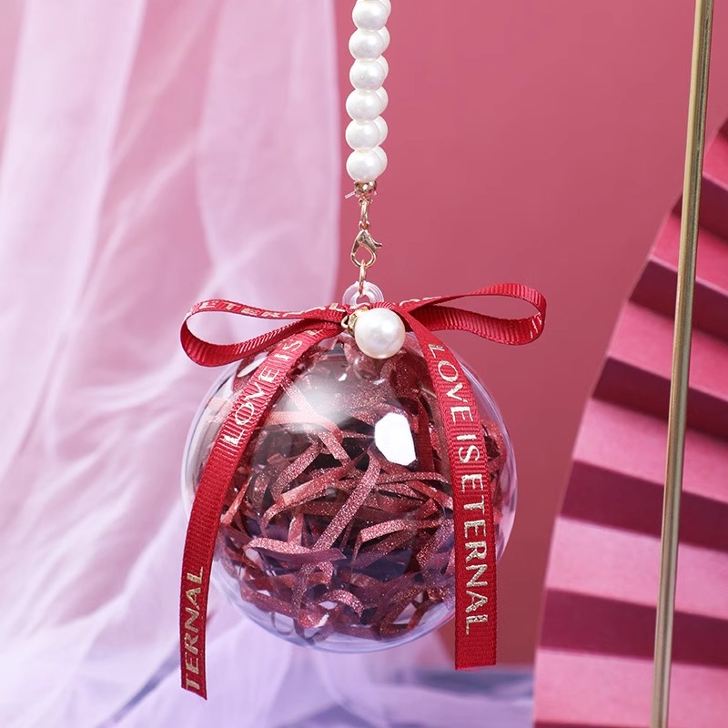 糖果盒8cm酒红色含拉菲草 墨绿色含拉菲草 单位:个高清大图