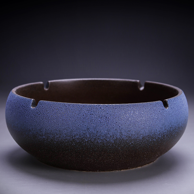 北欧风家居客厅摆件大号防风纳丽雅创意家用陶瓷烟灰缸