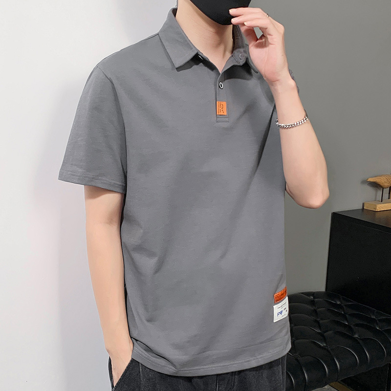 爷特yete纯棉polo衫男夏季潮流宽松服潮牌港风学生翻领短袖t恤视频