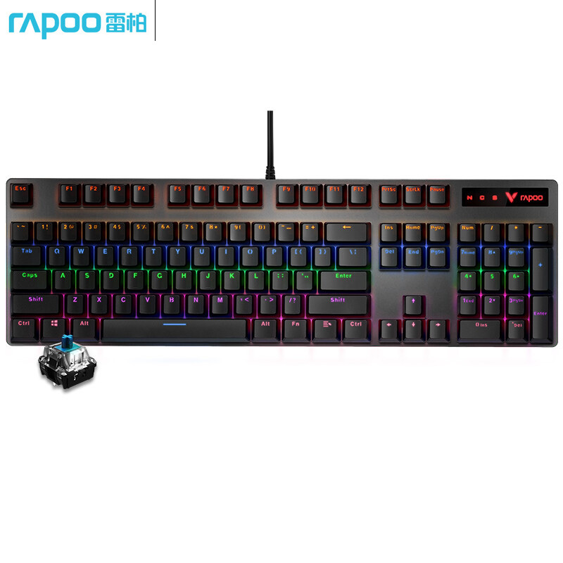 雷柏(Rapoo)V500PRO 机械键盘 有线键盘