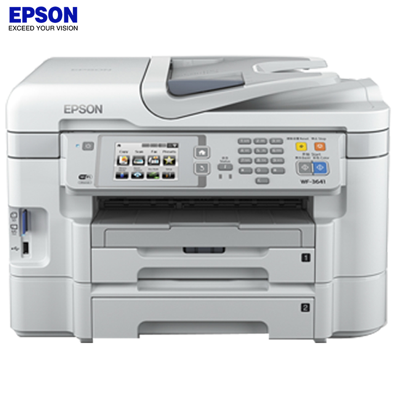 爱普生(Epson) WF-3641 高端彩色商用喷墨打印机一体机 A4幅面彩色喷墨一体机(打印 复印 扫描 传真)