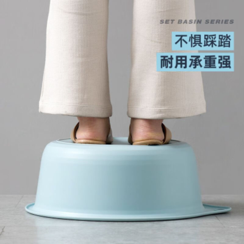 禧天龙(Citylong) P-1021脸盆2个装(蓝)家用加厚学生宿舍洗脚盆壁挂宝宝洗衣盆可爱儿童洗脸盆高清大图