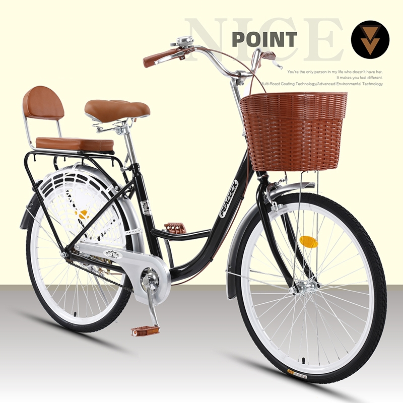 闪电客自行车女式成年轻便大人普通淑女通勤车男女学生城市时尚复古