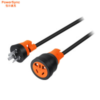 包尔星克(PowerSync)电动汽车充电线延长线插座新能源电源接线板10A排插插座接线板1米