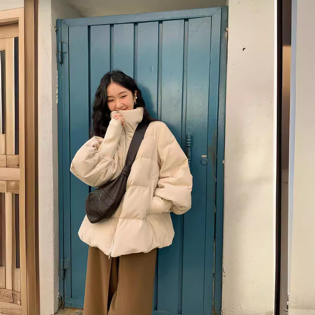 2025年棉衣女冬韩版宽松加厚灯芯绒外套时尚棉袄设计感潮流棉服高清大图