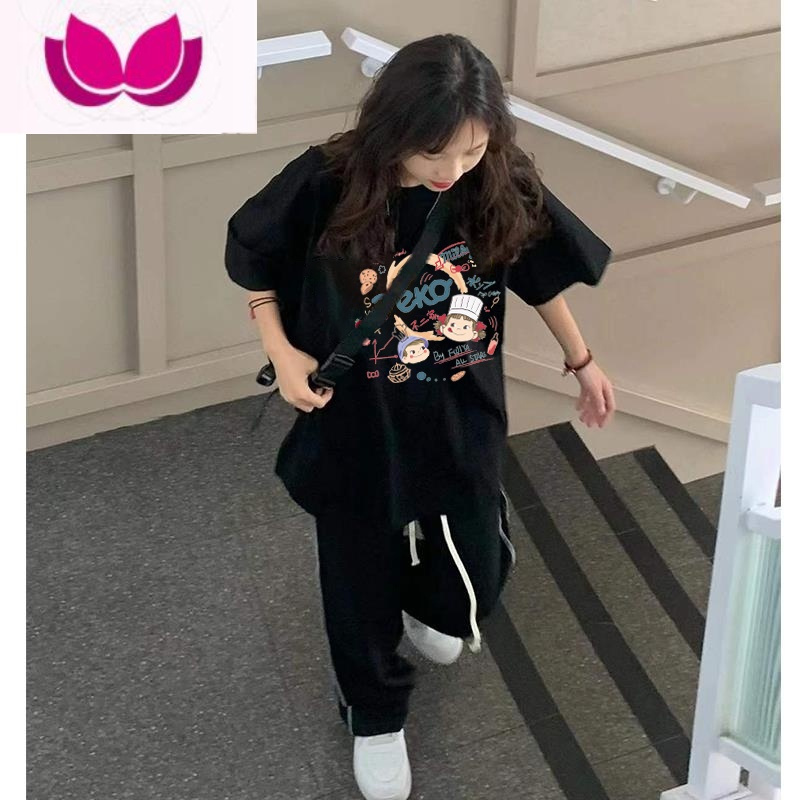 七斓美式复古oversize质感短袖t恤女夏季小众潮牌设计感女装上衣