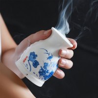宝康林 陶瓷刮痧杯艾灸罐随身灸家用仪器艾灸盒全身熏蒸