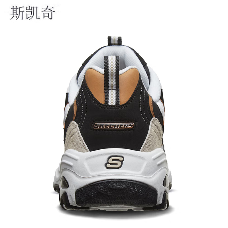 斯凯奇男款休闲熊猫鞋666114/BKGD-12双高清大图