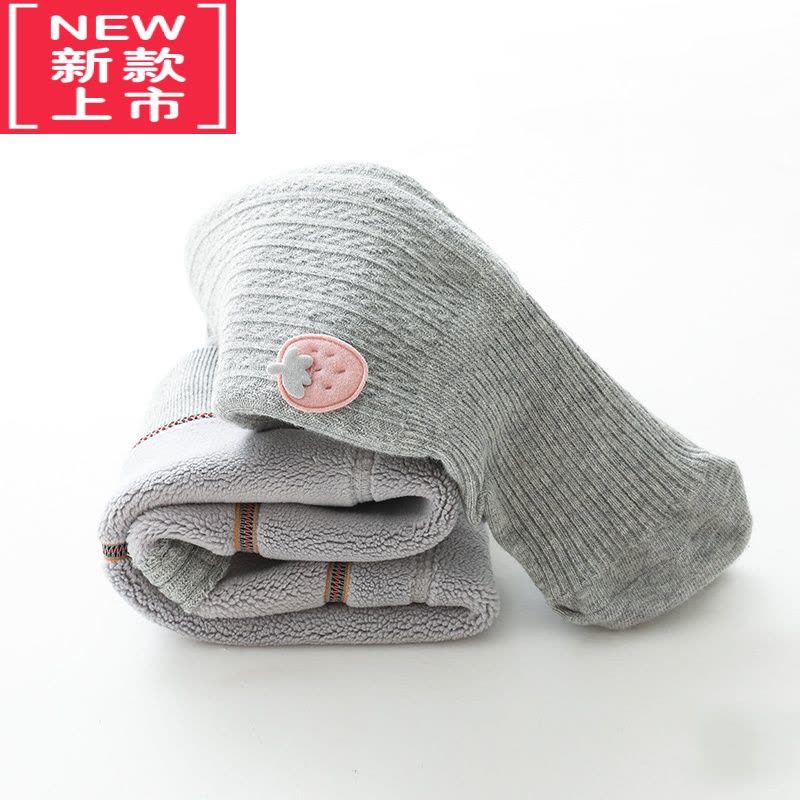 可莉允儿童秋冬季加绒加厚连裤袜女宝宝保暖婴儿外穿大屁屁连脚打底裤子保暖裤图片