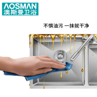 澳斯曼卫浴（AOSMAN）水槽304不锈钢水槽手工单槽龙头下水配件厨房洗菜盆厨房家用手工槽加厚洗菜池水盆水池洗碗池