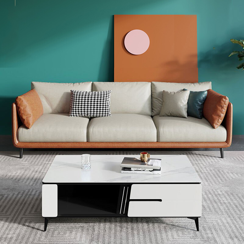 欧宝美沙发 北欧轻奢大小户型布艺沙发懒人沙发免洗科技布乳胶沙发