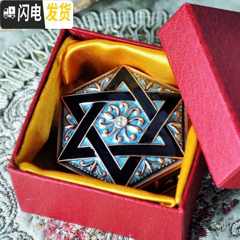 三维工匠六芒星复古欧式公主首饰盒信物盒珠宝戒指饰品收纳盒高清大图