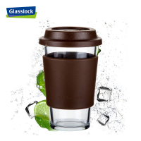 三光云彩(GLASSLOCK)韩国进口钢化耐热玻璃水杯茶杯 咖啡色RC106 500mL
